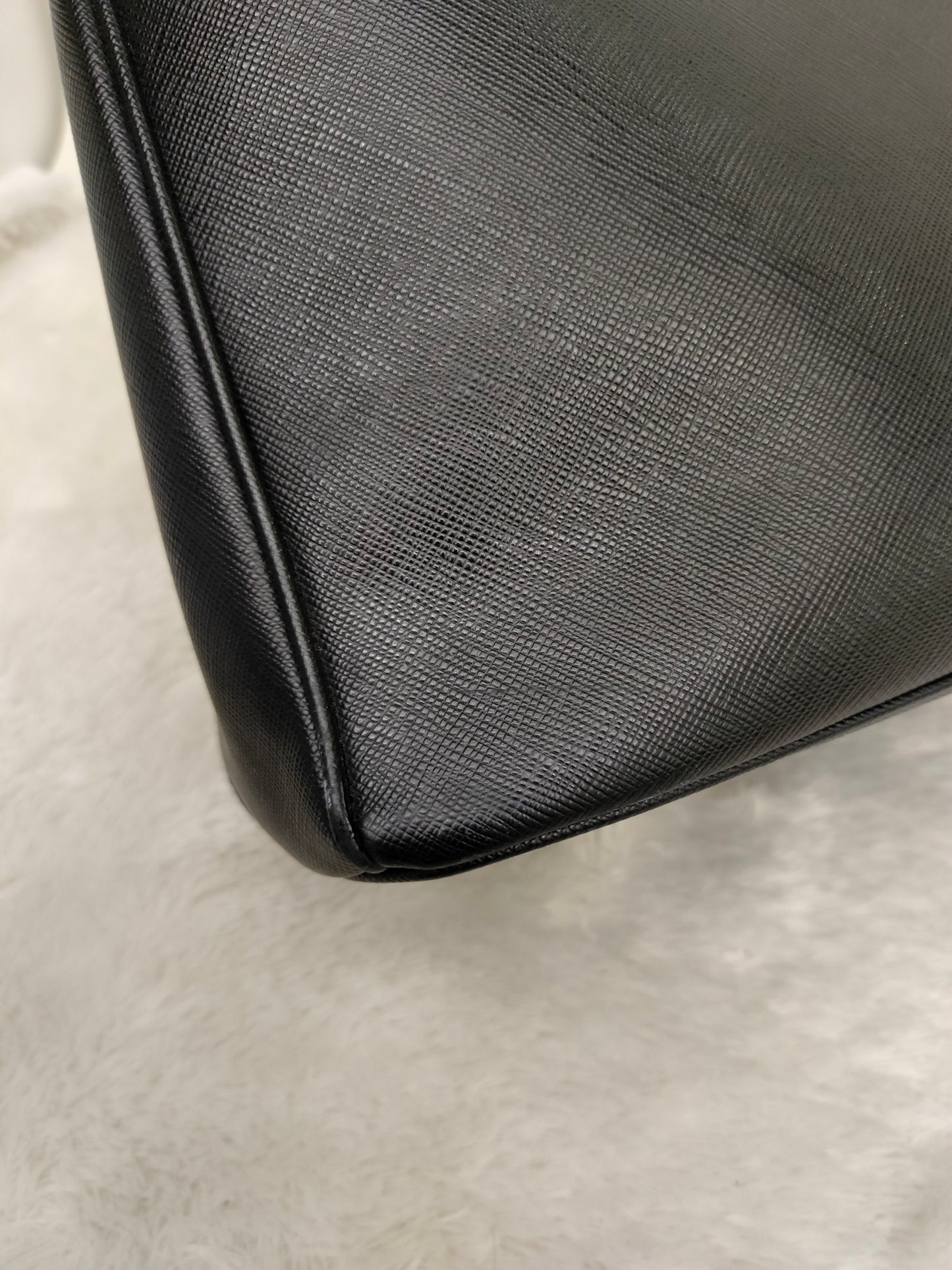 Prada Saffiano Lux Nero 33cm Double Zip GHW