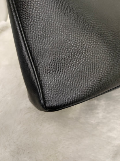 Prada Saffiano Lux Nero 33cm Double Zip GHW