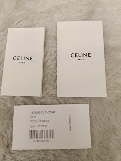 Celine Nano Belt Grained Desert Rose GHW 2020