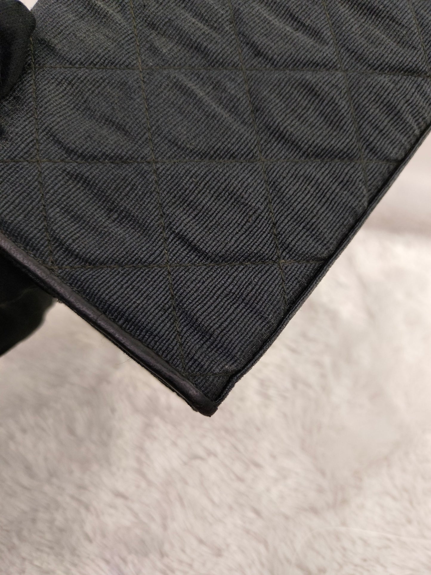 Chanel Mini Denim Flower Black Vintage GHW #1