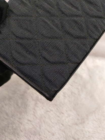 Chanel Mini Denim Flower Black Vintage GHW #1