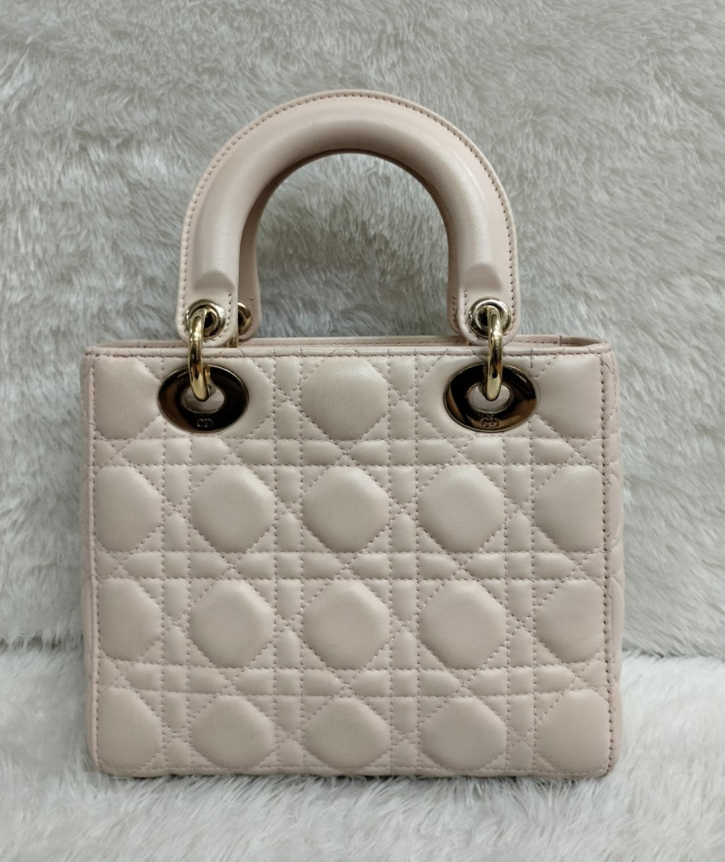 Lady Dior Small Lamb Nude GHW 2018