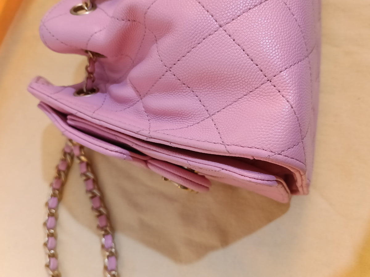 Chanel C25 Mini Caviar Pink Barbie GHW (CHIP)