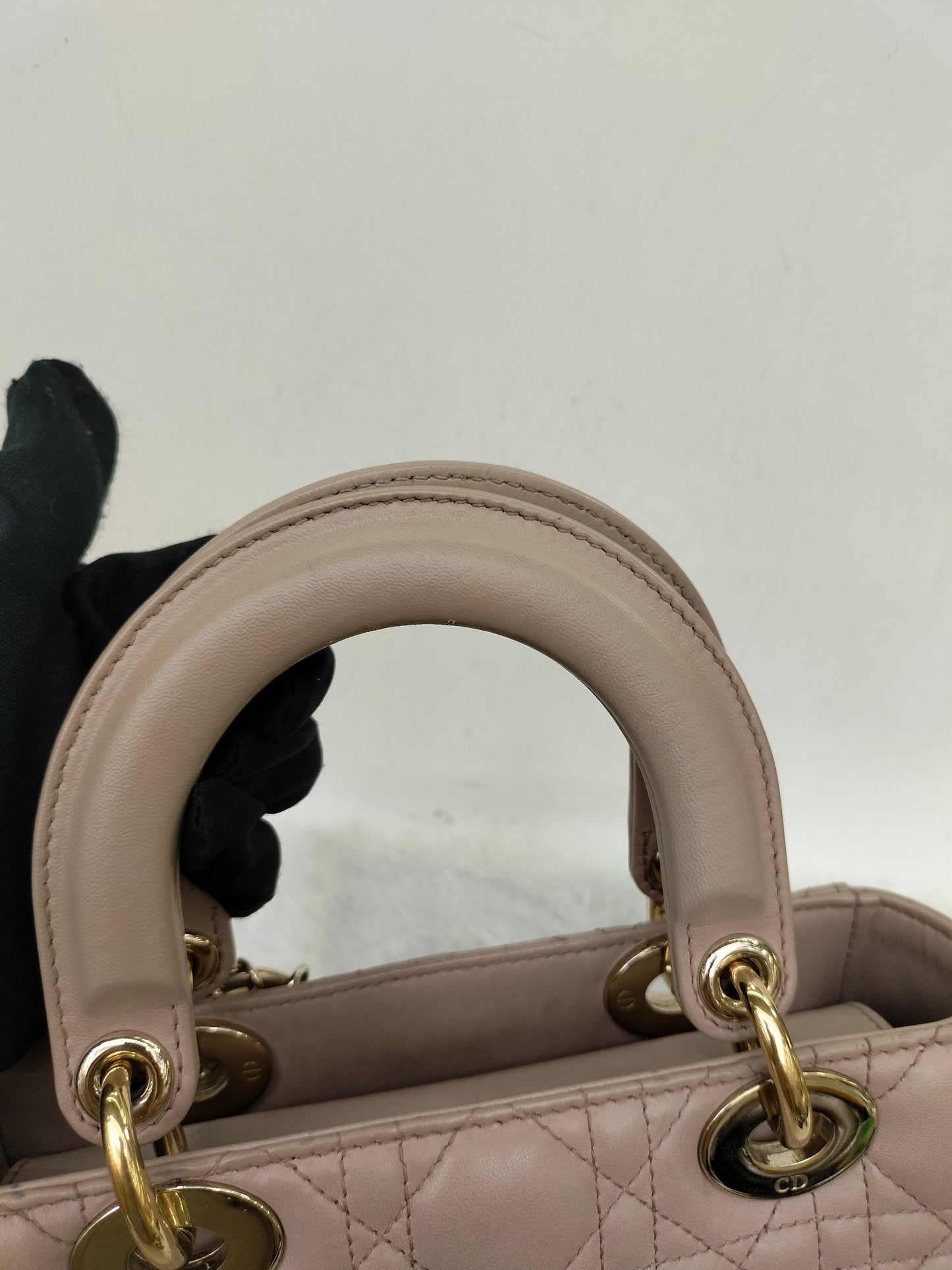 Lady Dior Small Lamb Taupe GHW 2018