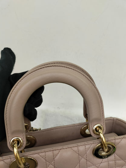 Lady Dior Small Lamb Taupe GHW 2018