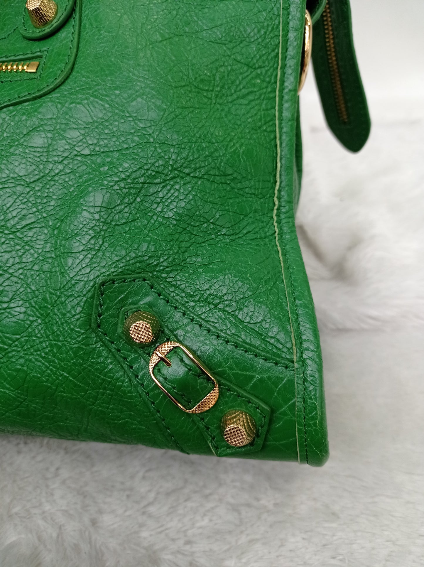 Balenciaga Reguler City Classic Giant Green GHW 2015