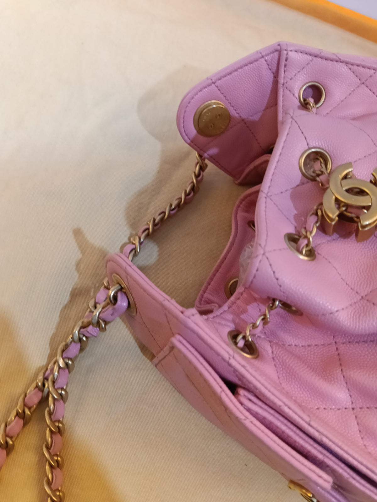 Chanel C25 Mini Caviar Pink Barbie GHW (CHIP)