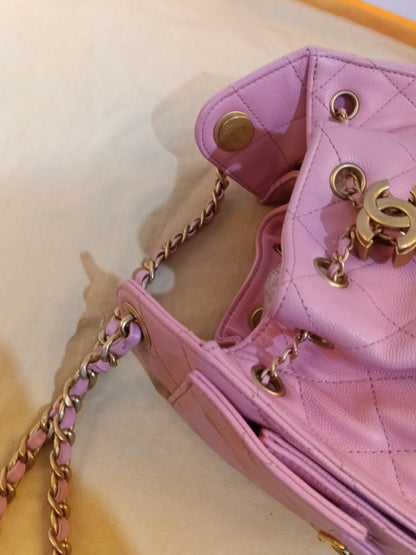 Chanel C25 Mini Caviar Pink Barbie GHW (CHIP)