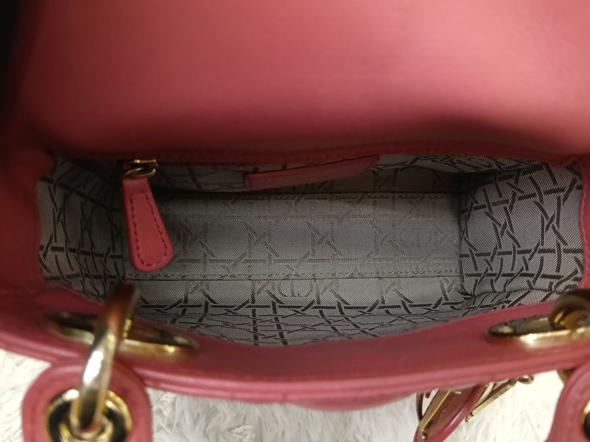 Lady Dior Mini Lamb Pink GHW 2019