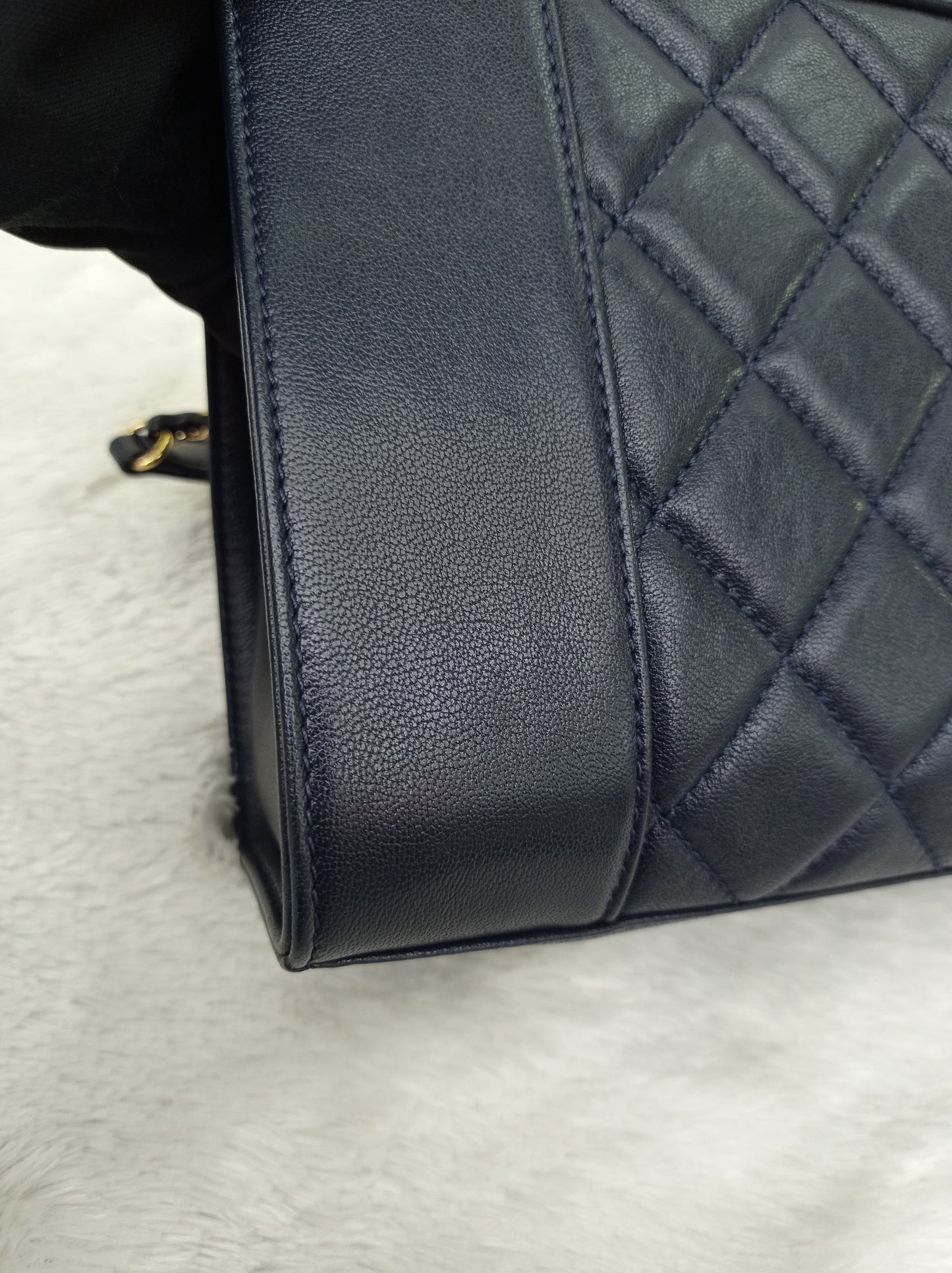 Chanel Mademoiselle Tote Calfskin Navy Blue GHW #23