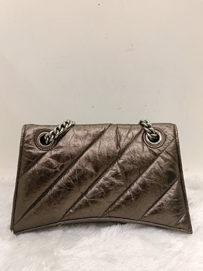 Balenciaga Small Crush Chain Padded Crinkled Dark Bronze SHW 2023