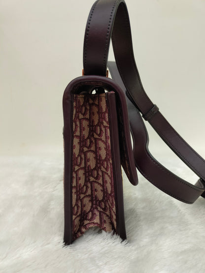 Dior Montaigne Medium Oblique Burgundy GHW 2019