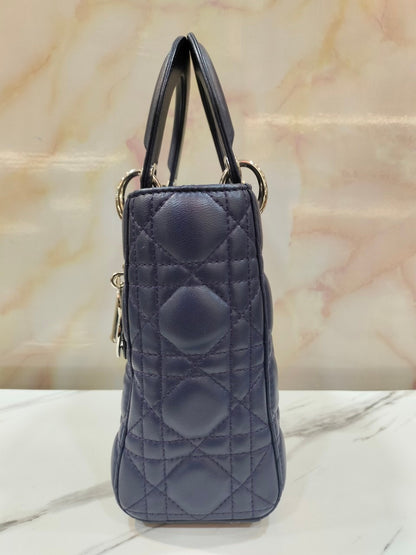 Lady Dior Small Lamb Navy SHW 2016