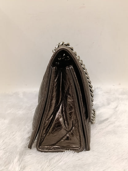 Balenciaga Small Crush Chain Padded Crinkled Dark Bronze SHW 2023