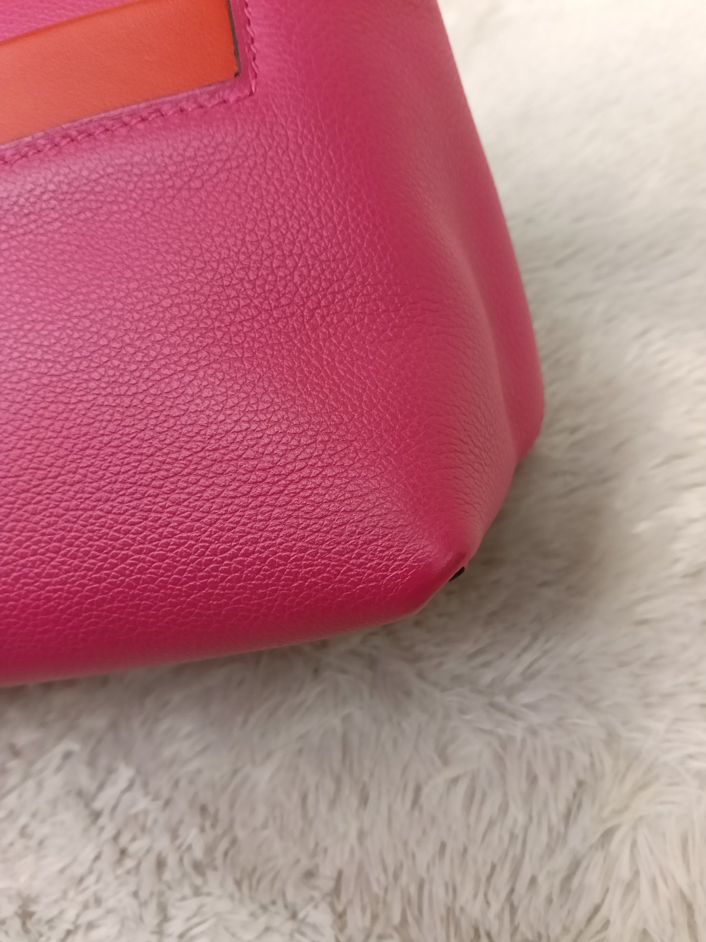 Hermes 2424 Mini Evercolour Swift Rose Mexico Rouge De Coeur PHW #Z