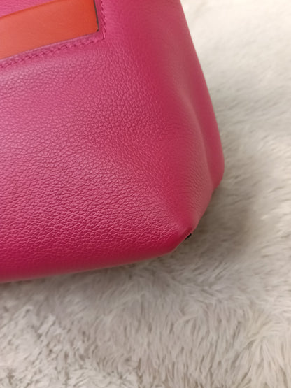 Hermes 2424 Mini Evercolour Swift Rose Mexico Rouge De Coeur PHW #Z