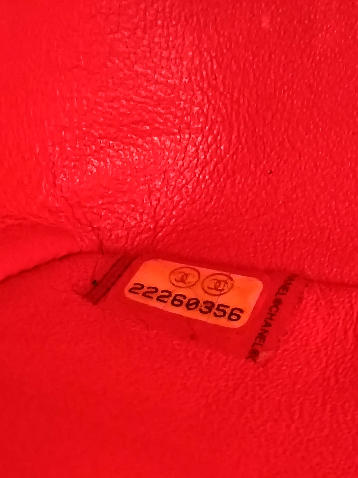 Chanel Medium Lamb Red GHW DF #22