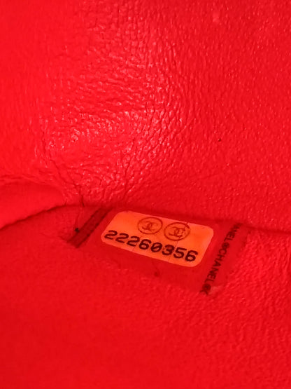 Chanel Medium Lamb Red GHW DF #22