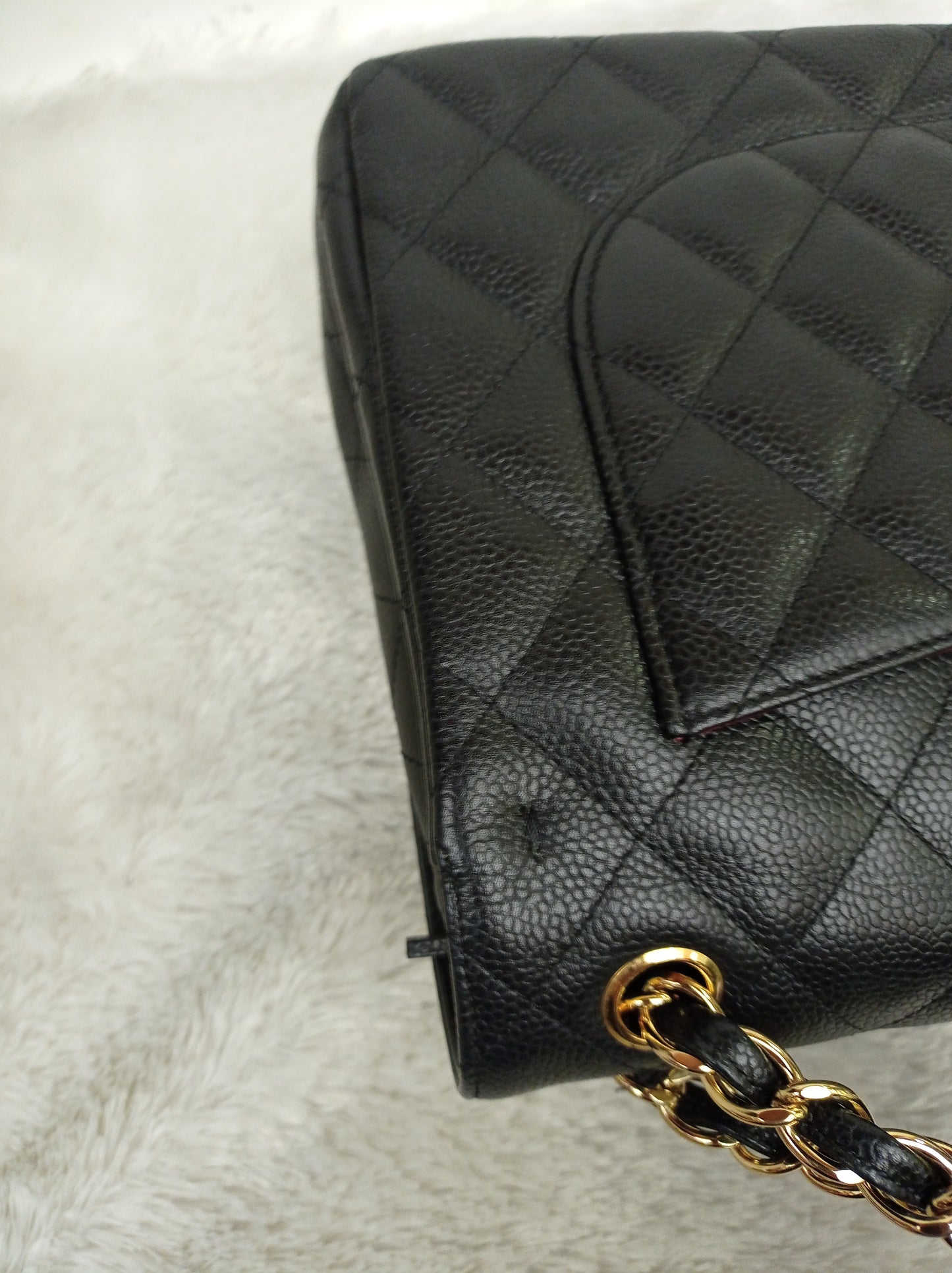 Chanel Jumbo Caviar Black GHW DF #17