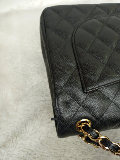 Chanel Jumbo Caviar Black GHW DF #17