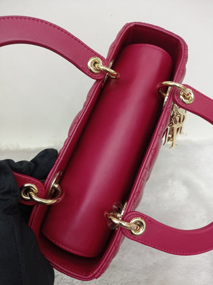Lady Dior Medium Lamb Burgundy GHW 2020