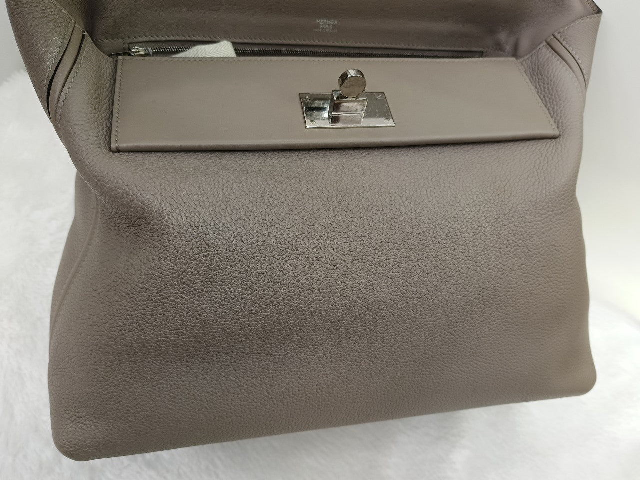 Hermes 2424 29cm Togo Swift Griss Asphalt PHW #C