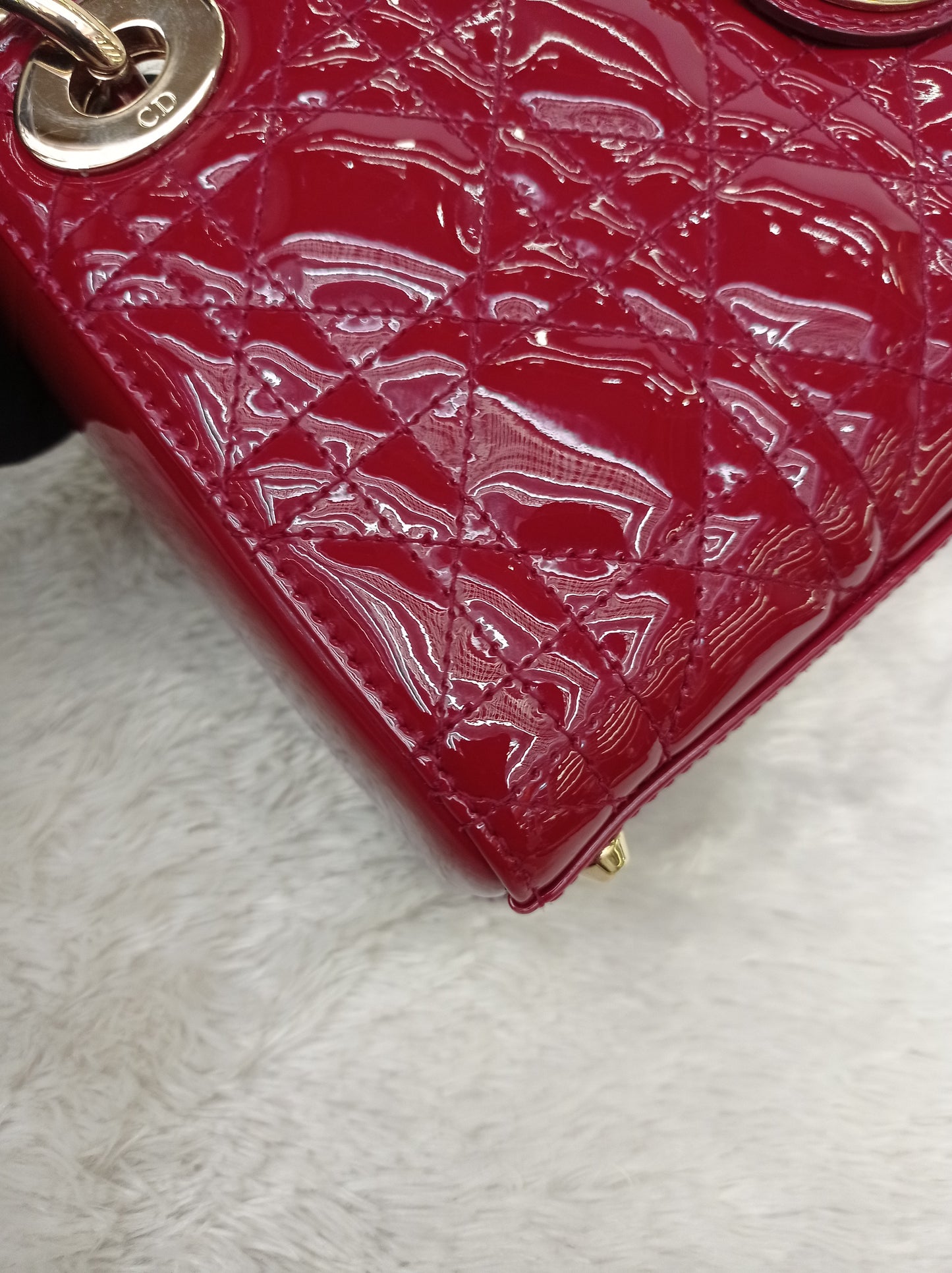 Lady Dior Mini Patent Red GHW 2018