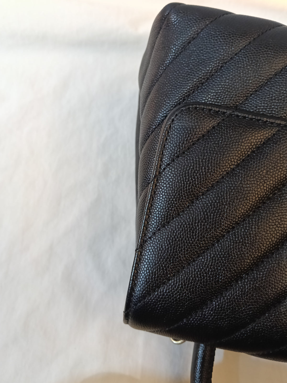 Chanel Coco Handle Medium Chevron Caviar Black GHW #26