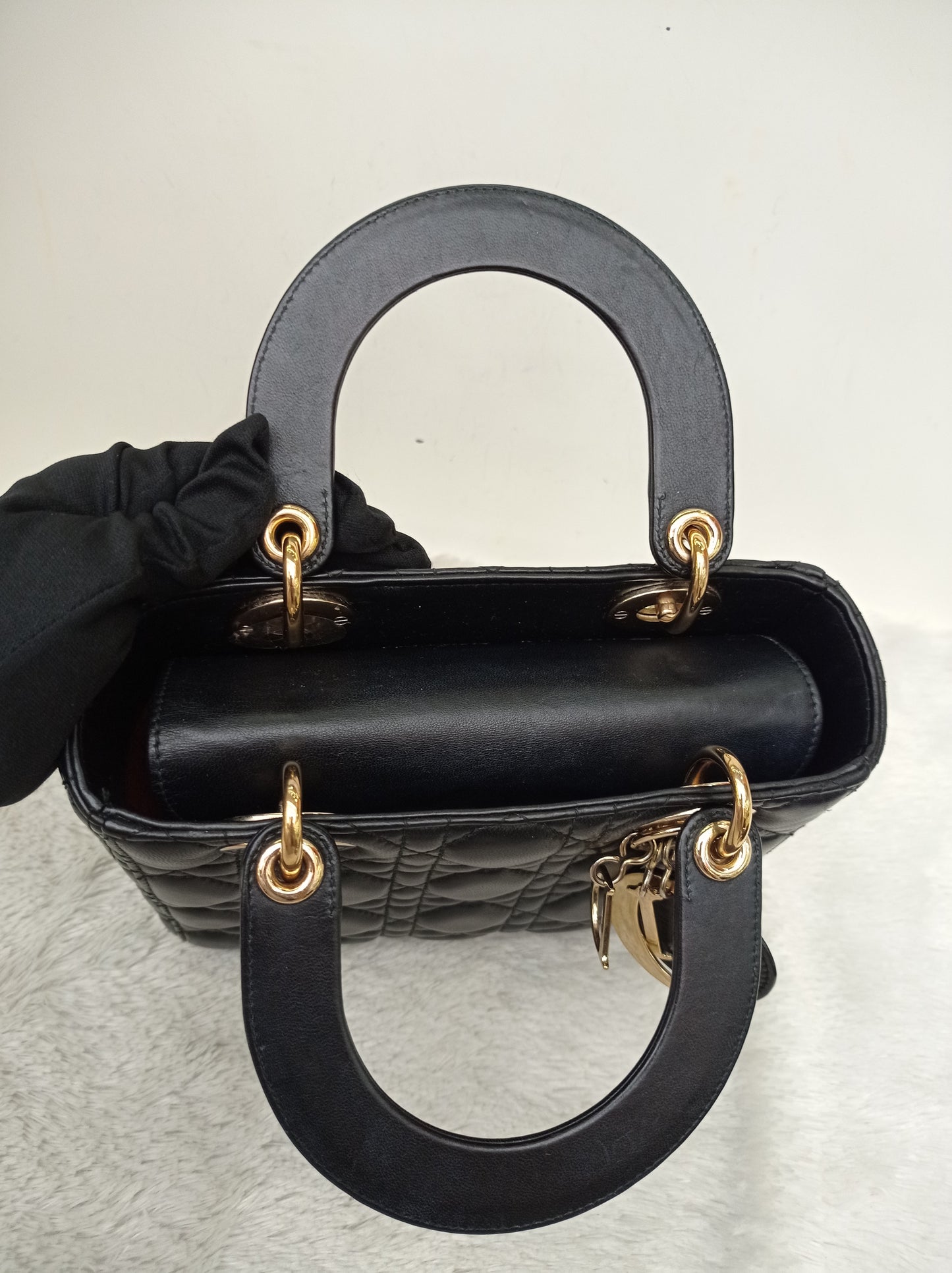Lady Dior Small Lamb Black GHW 2018