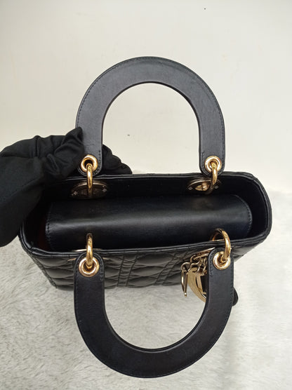 Lady Dior Small Lamb Black GHW 2018