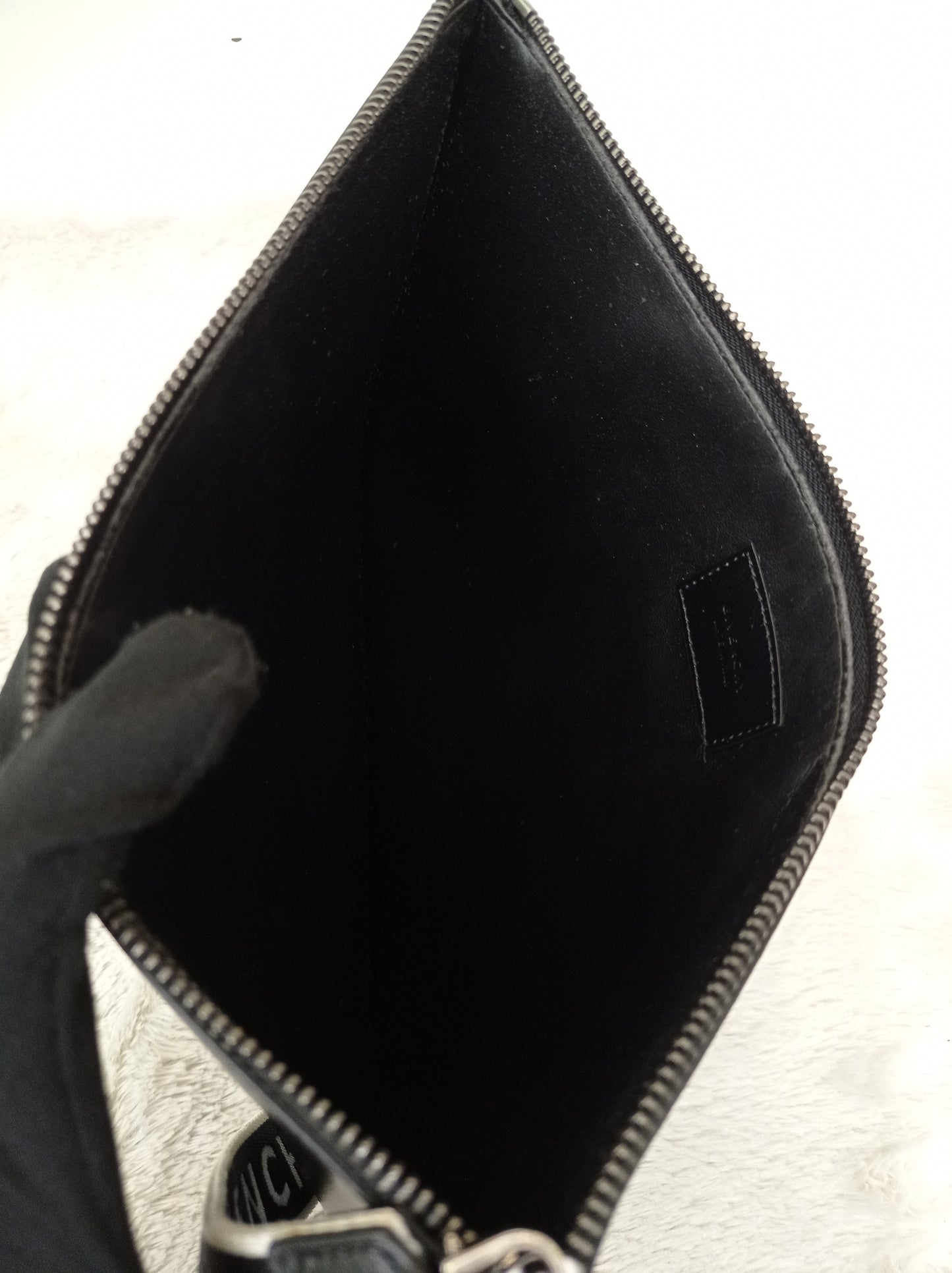 Givenchy 4G Large Pouch with Zip Wrist Strap Black SHW 2018