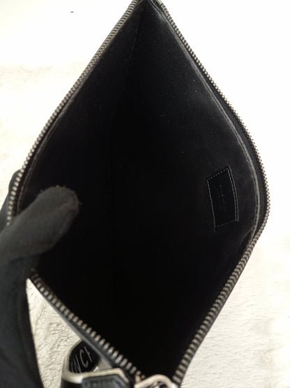 Givenchy 4G Large Pouch with Zip Wrist Strap Black SHW 2018