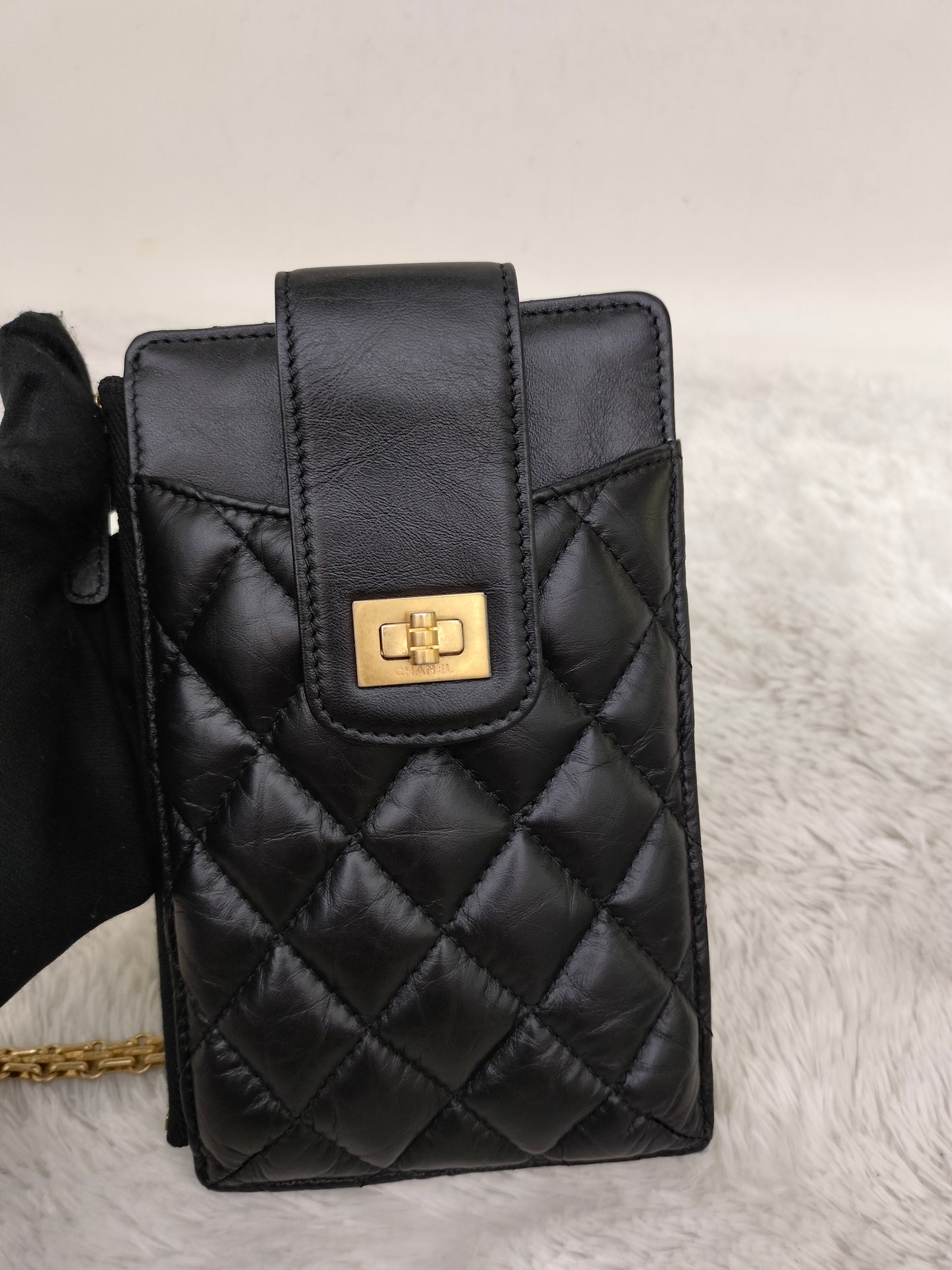 Chanel Reissue Phone Case Small Calfskin Black GHW #30