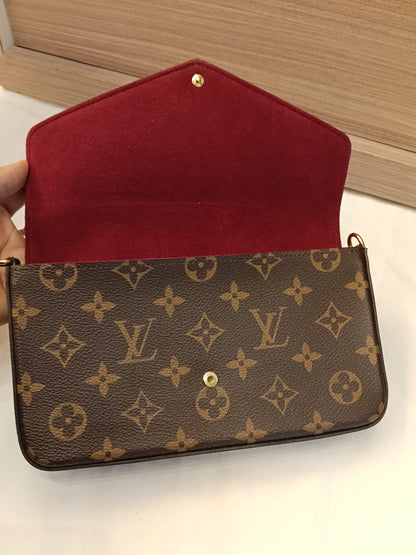 LV Pochette Felicie GM Monogram Fuchsia (CHIP)