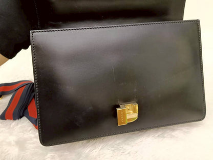 Gucci Sylvie Small Web Calfskin Black GHW