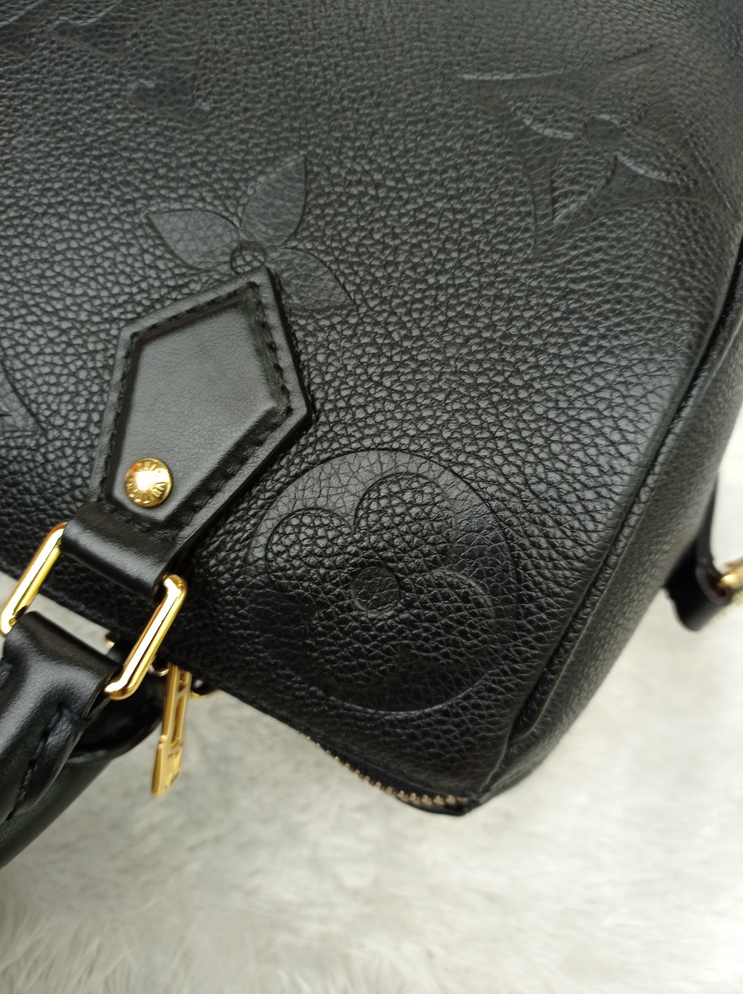 LV Speedy 25 Bandou NV Monogram Empreinte Noir 2023 (CHIP)