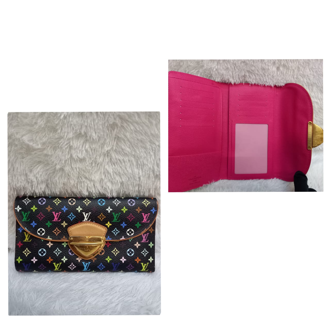 Lv Sarah Greta Wallet Multicolour Black 2011