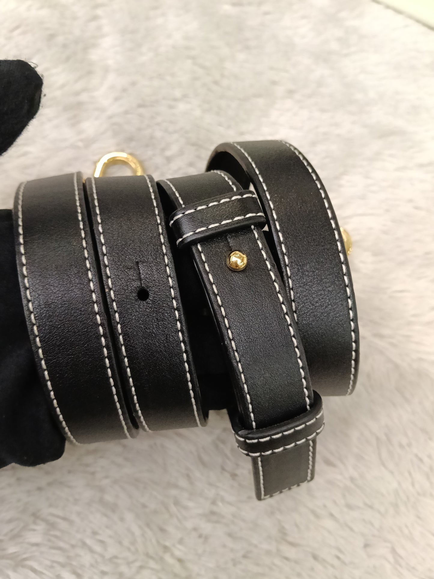 Loewe Puzzle Small Grained Midnight Blue Black GHW 2019