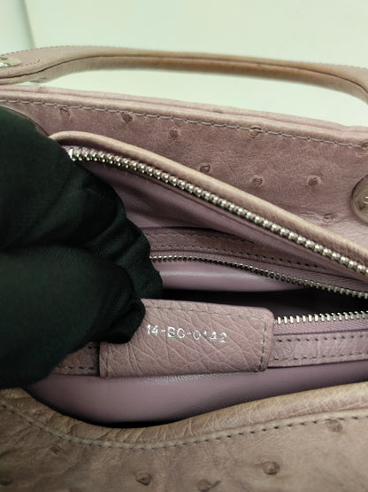 Lady Dior Medium Ostrich Blush Pink SHW 2013