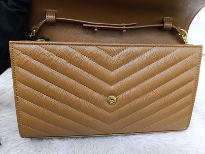 YsL WOC 22 Matelasse Monogramme Grained Caramel GHW 2021