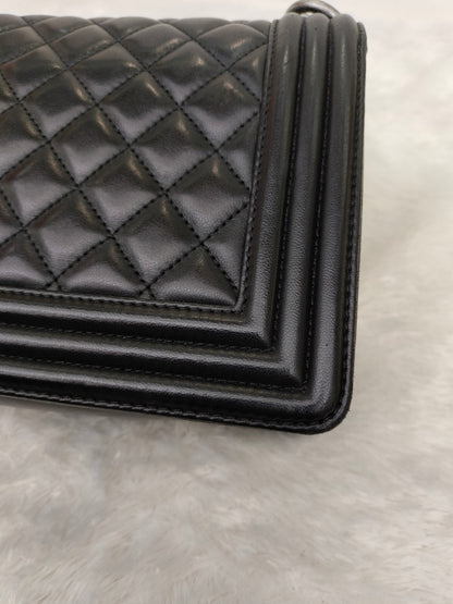 Chanel Boy 25 Lamb Black RHW #24