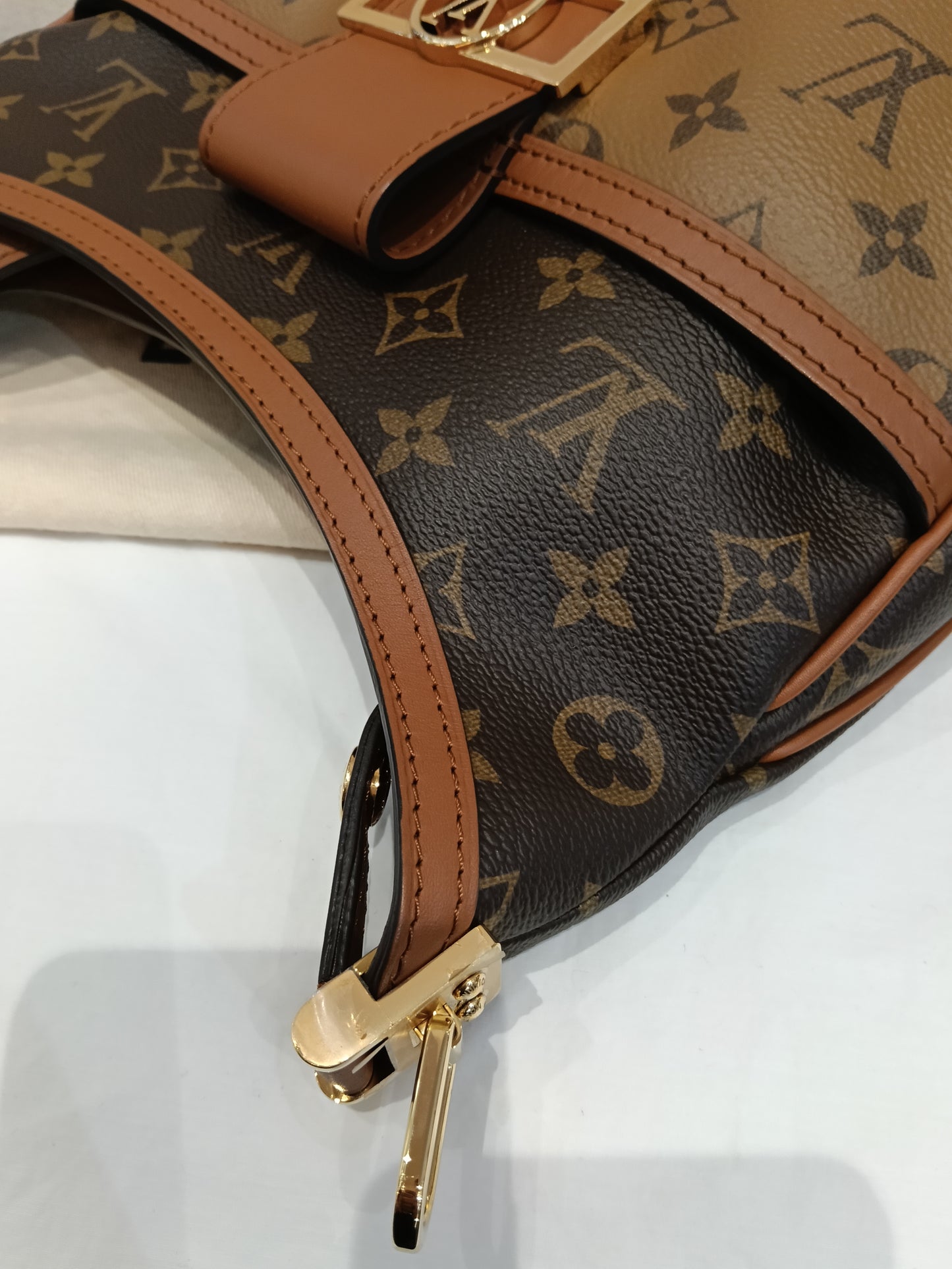 LV Hobo Dauphine PM Monogram Reverse 2020