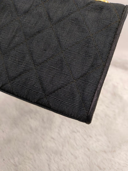 Chanel Mini Denim Flower Black Vintage GHW #1