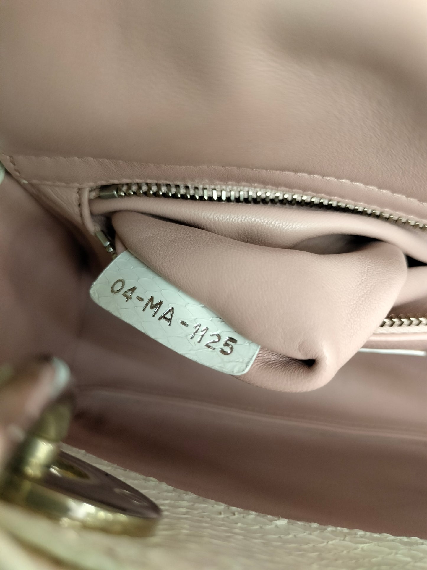 Lady Dior Mini Cannage Crystal Satin Pink Handle Python SHW 2016