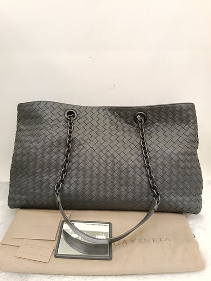 Bottega Veneta Nappa Intrecciato Chain Tote Large Grey RHW