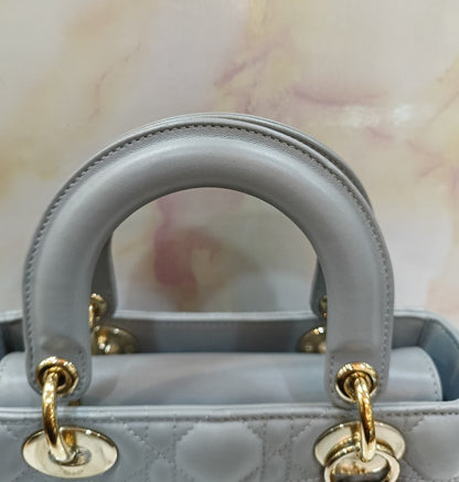 Lady Dior Small Lamb Grey GHW 2018