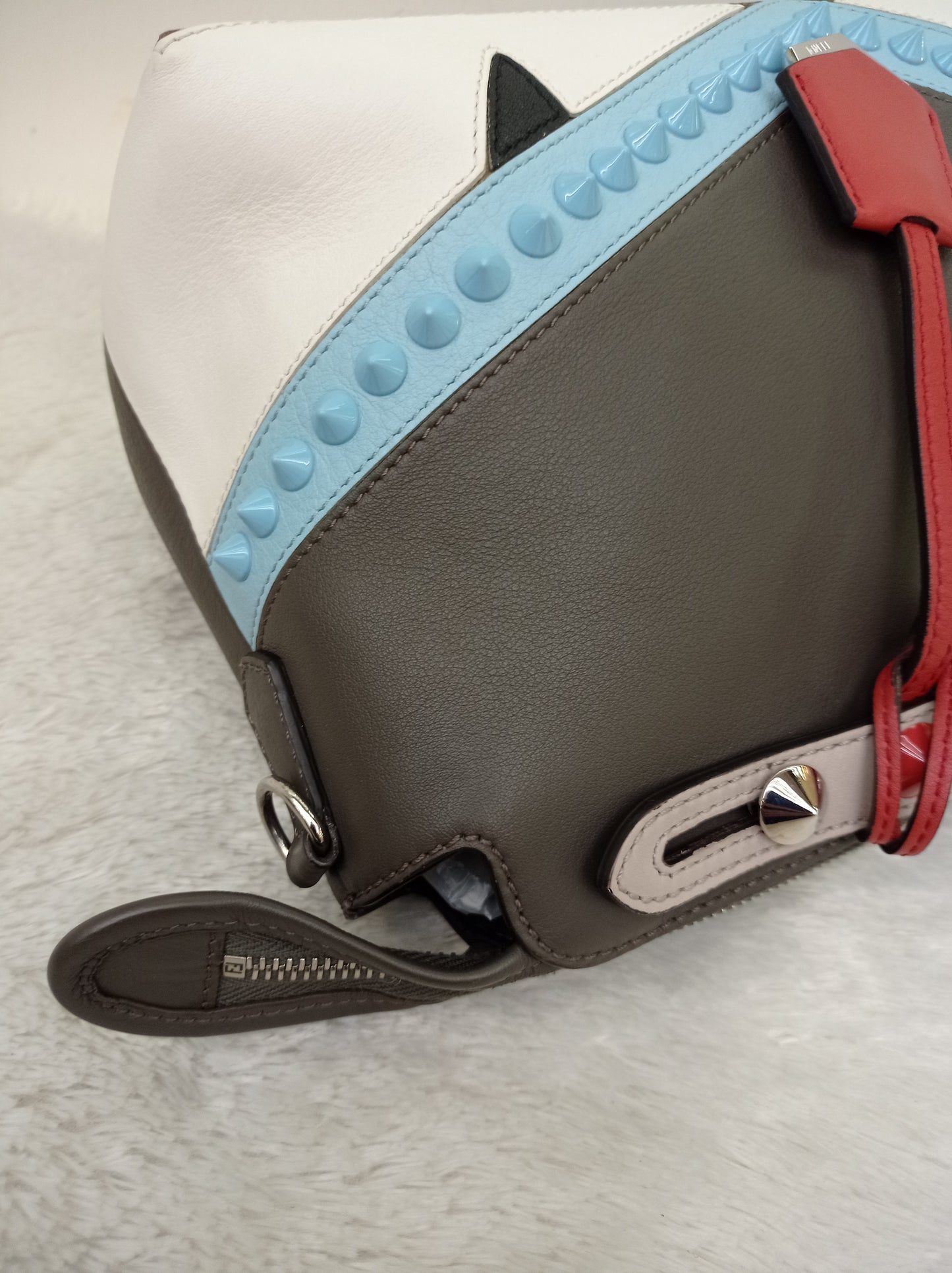 Fendi BTW Medium Sleepy Monster Multicolour Studded SHW