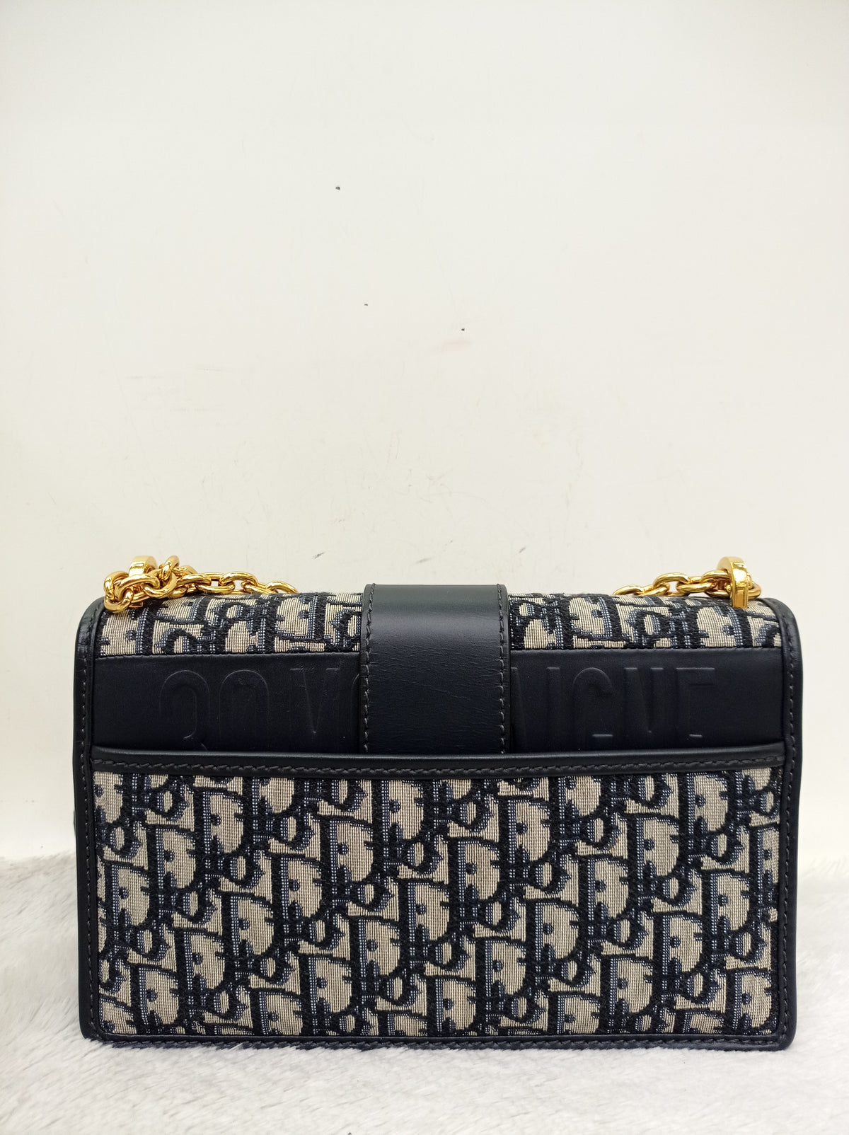 Dior Montaigne 30 Chain Flap Oblique Navy GHW 2020
