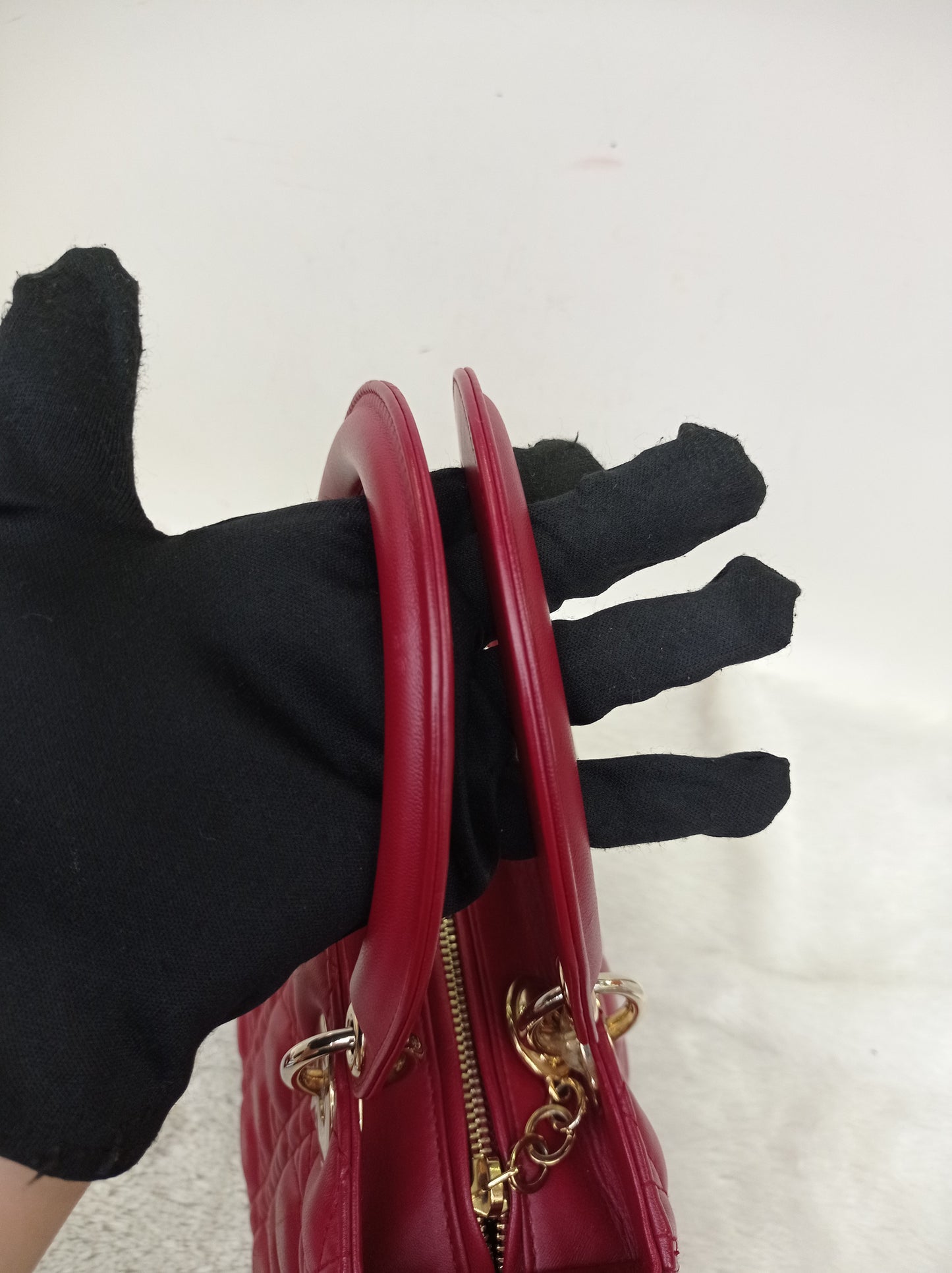 Lady Dior Medium Lamb Wine GHW 2017