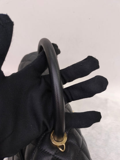Chanel Coco Handle Large Caviar Black GHW #24